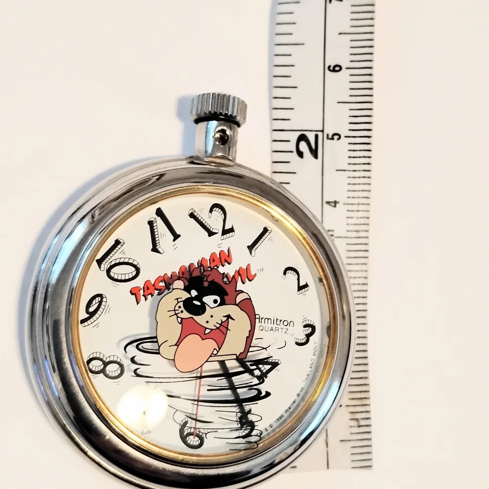 Armitron Looney Tunes Taz Manian Devil Collectible Pocket Watch